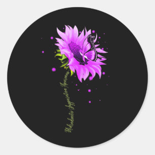 Lila Butterfly Überdosierung Frauen W Runder Aufkleber