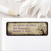 Lila Butterfly-Vintager Rücksendeadresse (Insitu)