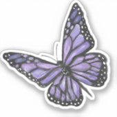 Lila Butterfly Vinyl Sticker (Vorderseite)