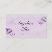 Lila Butterfly-Visitenkarte Visitenkarte (Rückseite)