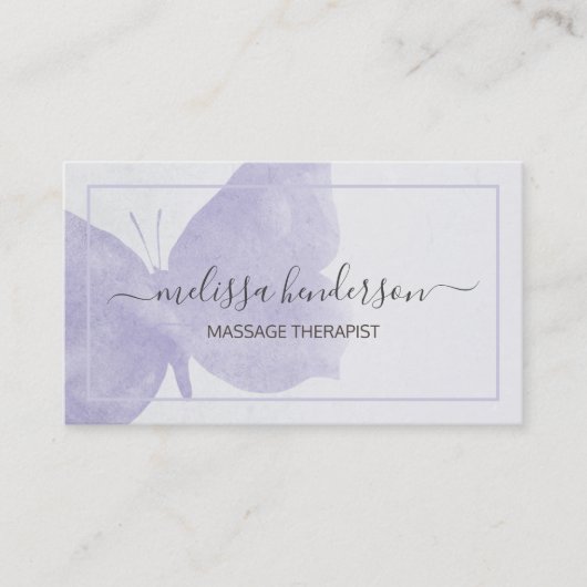 Lila Butterfly-Visitenkarte Visitenkarte (Vorderseite)