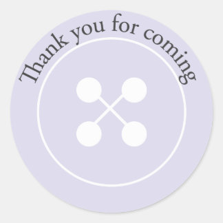 Lila Button Baby Duschmittel Sticker