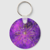 Lila Button-Schlüsselanhänger Schlüsselanhänger (Vorderseite)