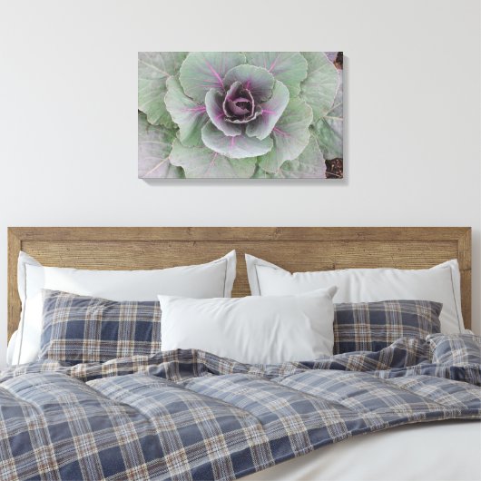 Lila Cabbage Wrapped Canvas Leinwanddruck (Insitu (Schlafzimmer))