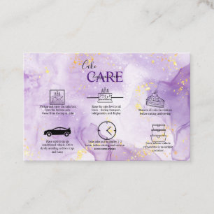 Lila Cake Care Square Business Card Visitenkarte
