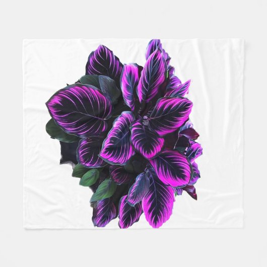 LILA CALATHEA FLEECEDECKE (Vorderseite (Horizontal))