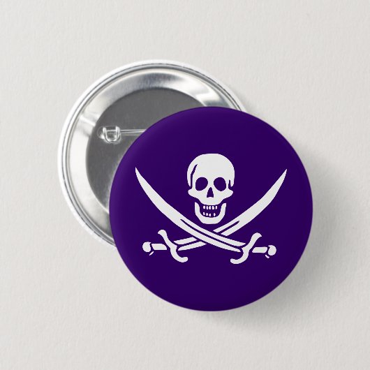 Lila Calico Jack Button (Vorne & Hinten)