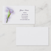 Lila Calla-Lilien-Geschäfts-Karten Visitenkarte (Vorne/Hinten)