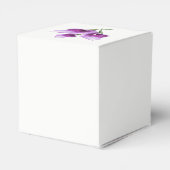 Lila Calla Lily Floral Wedding Geschenkschachtel (Rückseite)