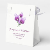 Lila Calla Lily Floral Wedding Geschenkschachtel (Rückseite)