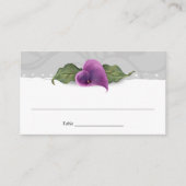 Lila Calla Lily Wedding Elegante Platzkarte (Vorderseite)