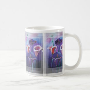 Lila Callas Lilac und Lila Kunst Kaffeetasse