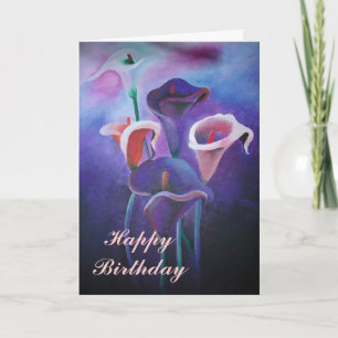 Lila Callas Lilac und Lila Kunst Karte