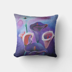 Lila Callas Lilac und Lila Kunst Kissen