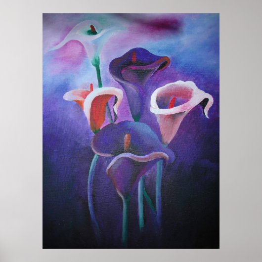 Lila Callas Lilac und Lila Kunst Poster (Vorne)