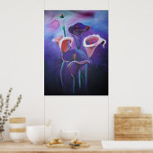 Lila Callas Lilac und Lila Kunst Poster (Küche)