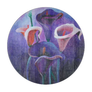 Lila Callas Lilac und Lila Kunst Schneidebrett