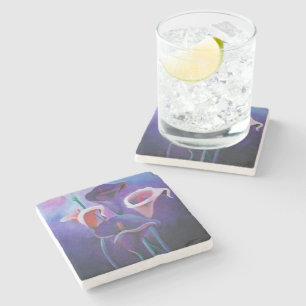 Lila Callas Lilac und Lila Kunst Steinuntersetzer