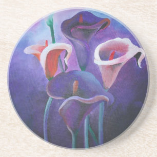 Lila Callas Lilac und Lila Kunst Untersetzer