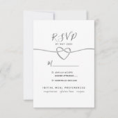 Lila Calligrafy Wedding RSVP Card Karte (Vorderseite)