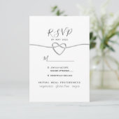 Lila Calligrafy Wedding RSVP Card Karte (Stehend Vorderseite)