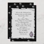 Lila Cameo Rose Steampunk Goth Hochzeit (Vorne/Hinten)