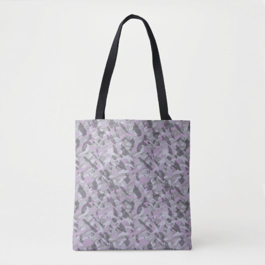 Lila Camouflage abstrakt Tasche (Vorderseite)
