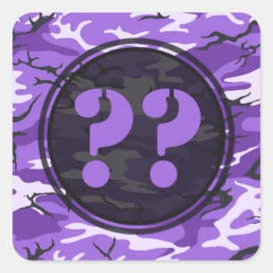 Lila Camouflage-Aufkleber mit benutzerdefinierten Quadratischer Aufkleber
