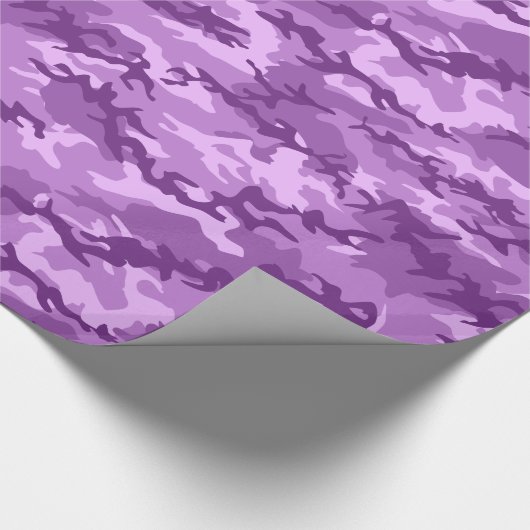 Lila Camouflage Camouflage Wrapping Paper Geschenkpapier (Ecke)