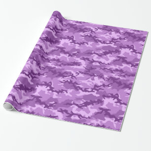 Lila Camouflage Camouflage Wrapping Paper Geschenkpapier