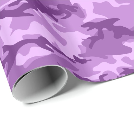 Lila Camouflage Camouflage Wrapping Paper Geschenkpapier (Rolleneckpunkt)