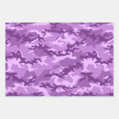 Lila Camouflage Camouflage Wrapping Paper Sheets Geschenkpapier Set (Vorderseite)