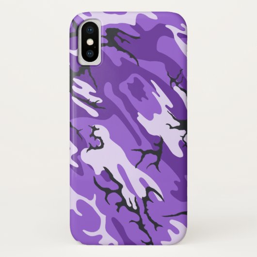 Lila Camouflage Case-Mate iPhone Hülle (Rückseite)