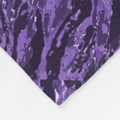 Lila Camouflage Fleecedecke (Ecke)