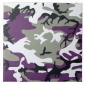 Lila Camouflage Fliese (Vorderseite)