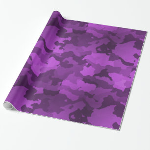 Lila Camouflage Geschenkpapier