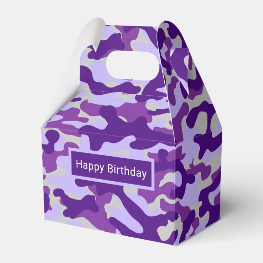 Lila Camouflage Geschenkschachtel (Vorderseite)