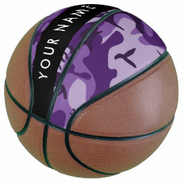 Lila Camouflage Ihr Name personalisieren Basketball