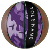 Lila Camouflage Ihr Name personalisieren Basketball (Vertikal)
