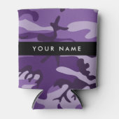 Lila Camouflage Ihr Name personalisieren Dosenkühler (Vorderseite)
