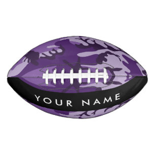 Lila Camouflage Ihr Name personalisieren Football