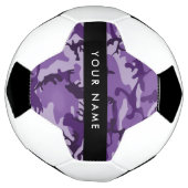 Lila Camouflage Ihr Name personalisieren Fußball (Gedreht)