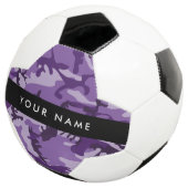 Lila Camouflage Ihr Name personalisieren Fußball (Dreiviertel)