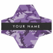 Lila Camouflage Ihr Name personalisieren Fußball (Flach)