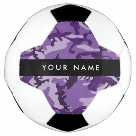 Lila Camouflage Ihr Name personalisieren Fußball