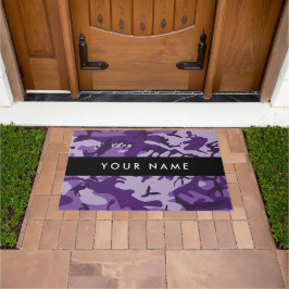 Lila Camouflage Ihr Name personalisieren Fußmatte