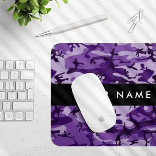 Lila Camouflage Ihr Name personalisieren Mousepad