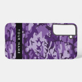 Lila Camouflage Ihr Name personalisieren Samsung Galaxy Hülle (Rückseite (Horizontal))