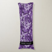 Lila Camouflage Ihr Name personalisieren Seitenschläferkissen (Vorderseite Vertikal)