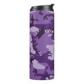 Lila Camouflage Ihr Name personalisieren Thermosbecher (Nach links gedreht)